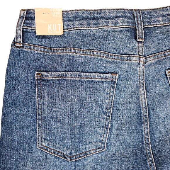 NWT Kut From the Kloth Jeans Womens Size 14 Wide Leg Sienna Rolled Hem Stretch - Picture 7 of 16